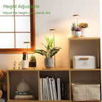 Plant Grow Light for Indoor Plant,Bamboo Mini LED Grow Light Garden,Height Adjustable,Automatic Timer with 8/12/16 Hours