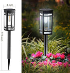 EXCMARK Solar Lights Outdoor Waterproof for Garden Pathway Walkway Driveway Yard Lawn Decorative Landscape Lighting. (Cool White Light, 2)