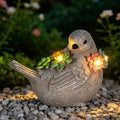 mocosa Solar Garden Statues Bird and LED Lights Birthday Gifts for Women Mom Grandma Solar Outdoor Cat Decor for Outside,Outdoor Solar Lights for Yard, Garden and Patio, Unique Gift for Women