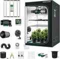 MARS HYDRO 4x4 Smart Grow Tent Kit Complete System,480W FC-E4800 APP WiFi Control Light 2646pcs LED,1680D High Reflective Mylar,with 6inch 32dB,402CFM Quiet and Energy-Efficient Ventilation System
