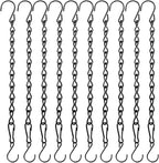 YINGFENG 10 Pack 9.5 Inch Black Hanging Chains, Garden Plant Hangers for Hanging Bird Feeders, Billboards, Chalkboards, Basket, Planters, Lanterns, Wind Chimes and Decorative Ornaments Etc.