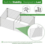 SnugNiture Galvanized Raised Garden Bed 8x4x2FT Outdoor Large Metal Planter Box Steel Kit for Planting Vegetables, Flowers, Beige White