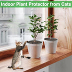 4 PCS 11.8 Inch Indoor Plant Protector from Cats Black Plant Pot Cover Plant Covers from Animals