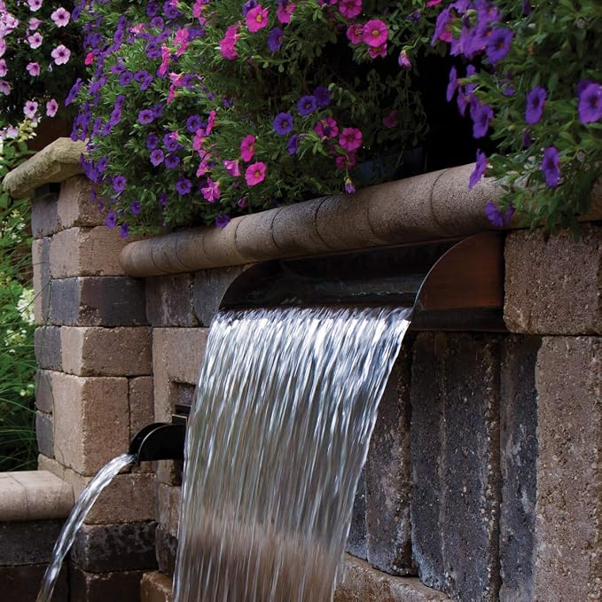 Atlantic 304 Stainless Steel Waterfall Spillway, 24-Inch, SS24