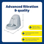 PetSafe Drinkwell Platinum Dog and Cat Water Fountain, Automatic Drinking Fountain for Pets, 168 Ounce,Grey