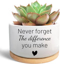 Funny Succulent Plant Pot, Thank You Gifts for Coworker Teacher, Cactus Flower Planter, Going Away Goodbye Appreciation Gifts for Women Men Friend Boss Manager (Plants Not Included)