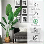 One 5 Foot Artificial Silk Bird of Paradise Palm Tree Potted Plant by Bagari