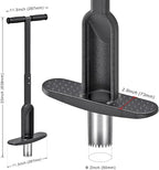 Bulb Planter Tool Long Handle with Stainless Steel Sharp Serrations, Sod Plugger for Lawn & Garden, Grass Plugger Tool with Soft Rubber Grip for Digging Holes Plant Bulb