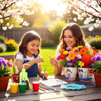 Paint & Plant Flower Growing Gardening Kit with 3 Pots for Kidz - Gardening Tools Set Easter Gifts for Girlz & Boyz Agez 5, 6, 7, 8, 9, 10, 11 & 12 Yearz Old Girlz