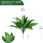 Ttranewsoo Fake Plants Artificial Agave Plants,Large UV Resistant Fake Agave Planters for Indoor and Outdoor Decorating Tropical Plant Succulents Greenery Indoor Decor((2Pack Light Green) 13.8"