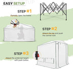 EAGLE PEAK 8x6 Portable Walk in Greenhouse, Pop Up Indoor Outdoor Greenhouse, Green House Kit with Zippered Roll-Up Doors and Windows, Woven Cover, Translucent