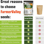 Supreme Set of Heirloom Medicinal Herb, Lettuce, Greens and Salad Seeds - USA Grown - Total 24 Individual Non-GMO Heirloom Seeds for Planting Home Garden Indoor Outdoor and Hydroponic