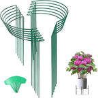 Joyhalo 12 Pack Tall Snake Plant Support Stakes for Indoor Plants 24 Inch, Peony Cages and Supports, Peony Cage with 15 Pcs Twist Ties, Monstera Plant Support for Plants Tomato, Hydrangea, Monstera