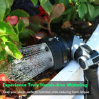 RESTMO Multi-Angle Garden Hose Nozzle with Sprinkler Function, Heavy Duty Water Hose Nozzle with 4 Spray Patterns, Magic Twist and Thumb Flow Control for Garden Watering, Car Washing & Yard, Black