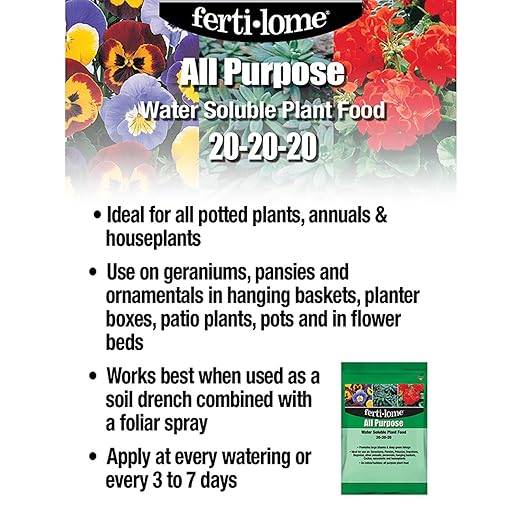 Fertilome (11722) All Purpose Water Soluble Plant Food 20-20-20 (3 lb.)