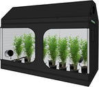 zazzy 4x8 Grow Tent, 96"x48"x72" Roof Cube Indoor Plant Grow Tents with Observation Windows, Lightproof Roof Cube Mylar Hydroponic Growing Tent with Floor Tray Plant Growth