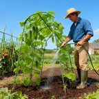 Cucumber Trellis for Raised Beds - Sturdy Arch Trellis for Peas, Beans & Climbing Plants | Outdoor Vegetable Support, Garden Trellis Kit (31" Lx30 Wx48 H)