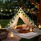 RECUTMS Monstera Leaves String Lights 1P 20LEDs Artificial Tropical Palm Leaf Battery Operated Hanging Rattan Light Faux Greenery Vines for Hawaiian Party Luau Jungle Beach Summer Indoor Outdoor Decor
