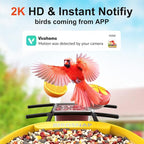 birdsnap® PAV-Bird Feeder with Camera,2K HD with 64GB Card, AI Identify Smart Bird House Cam Solar Panel,Live Stream,Motion Detection,Auto Record Video for Backyard Outdoors,Ideal Gift for Bird Lover