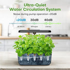 Ahopegarden Indoor Hydroponics Growing System: 10-Pod Smart Garden with Automated LED Light & Efficient Pump for Growing Herbs, Lettuce, Tomatoes - Hydroponic Planter for Home