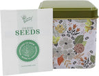 BUZZY Seeds Herbal Tea Garden Grow Kit – 3 Square Tin Planters with Lavender, Chamomile & Lemon Balm Seeds, Easy Indoor Herb Starter, Relaxing Gardening Gift Set