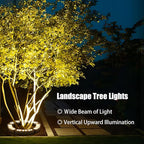Outdoor Landscape Lights, DC 24V Low-Voltage Tree-Hugging Lights (Transformer Not Included), IP65 Waterproof Spotlights 3000K, Suitable for Palm Trees and Landscapes Requiring Accent Lighting (2-Pack)