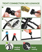 Drip Irrigation System for Watering Garden: 230FT Misting Sprinkler DIY Devices with Tubing Hose for Indoor Plants Outdoor Flower Beds Raised Growing Lawn Tree Patio Hydroponic