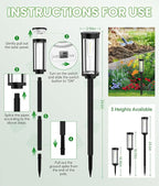 BITPOTT Bright Solar Lights Outdoor 6 Pack, Solar Pathway Lights Waterproof IP65, Auto On/Off Pathway Landscape Lighting, Long Lasting Outdoor Light for Walkway Path Garden Lawn Patio Decor Lighting