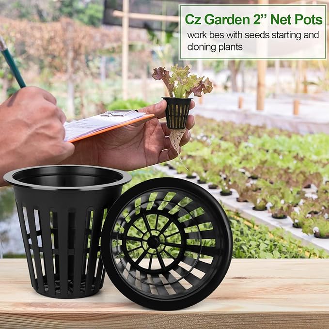 25-Pack 3-Inch Net Cups with 20 Plant Labels - Perfect for Aquaponics, Mason Jar Hydroponics, Kratky Method, and Orchid or Vegetable Gardening - Durable Slotted Mesh Insert for Optimal Growth