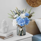 Leftover Fake Flowers in Vase,Faux Flowers in Vase,Table Centerpieces for Dining Room,Flower Centerpieces for Tables,Artificial Flowers,Kitchen Decor,Coffee Table Decor