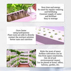 FLTRGO Hydroponics Growing System with Automated LED Grow Lights, Indoor Garden Tower Vertical Farming, Soilless Multilayer Smart Growing Equipment,120holes