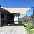 SUNNY GUARD Custom Size 7'x16' Butter Cream Sun Shade Sail Rectangle UV Block Shade for Backyard Yard Patio Deck Garden(Customized)