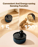 Battery Operated Cat Water Fountain: GOOIFUN Cat Fountain with 6 Filters + 3 Sponges - 88oz/2.6L Cats Water Bowl Dispenser- Silent Pet Water Fountain for Cats Inside - Kitty Drinking Fountains