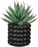 Briful Succulents Plants Artificial for Home Decor, Realistic Potted Fake Agave Plant, Bubbled Plant Pot, Cute Aloe Maguey Faux Plant, Shelf Tables Decor, Modern Farmhouse Home Decorations