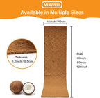 Coco Coir Mulch for Landscaping, 16x40 Inch Coconut Fiber Grass Seed Mat Roll, Coco Liners for Planters and Pet Pad, Plant Covers from Animal Dirt and Tree Protectors