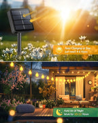 Brightown Solar String Lights Outdoor Waterproof, 19.6Ft 60 LED Globe Solar Patio Lights, 8 Modes Balcony Lights for Yard Patio Tree Canopy Party Camping Balcony