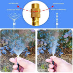 New drip Irrigation kit, Automatic Garden Watering System, Quick Connector and 360-degree Bending Dropper atomizing Copper Nozzle, Garden Plant Lawn Courtyard Watering System. (50FT)