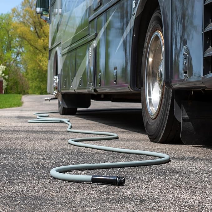 Flexzilla Colors Garden Hose 5/8 in. x 50 ft., Lightweight All-Weather Water Hose, Durable and Flexible, Leak-Free Connections, Slate Gray