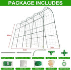 Cucumber Trellis for Raised Beds - Sturdy Arch Trellis for Peas, Beans & Climbing Plants | Outdoor Vegetable Support, Garden Trellis Kit (63" Lx30 Wx48 H)