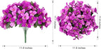 Ivydale Spring Artificial Flowers for Outdoors, 4 Bundles Fake Bougainvillea UV Resistant Faux Silk Flowers Realistic Outdoor Plants for Planter Patio Porch Window Garden Home Decor, Mixed Fuchsia