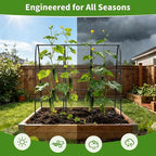 Cucumber Trellis for Raised Bed,U-Shape Garden Trellis for Climbing Plants Outdoor, Metal Arch Vegetables Trellis, Plant Support for Vine (Black, 47.2" Lx21.6 WX47.2 H-Medium)