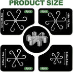 16 Pack Upgraded Plant Stem Supports, Nearly Invisible Plant Support for Indoor Plants, 4 Sizes Stem Holders for Climbing Houseplants, Reusable Plant Stabilizer, Indoor Plants Accessories