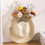 Hanging Wall planters for Indoor Plants, Ceramic Cowboy Wall vases for Flowers, for Bathroom, Living Room, Office, and Home Decor. Medium