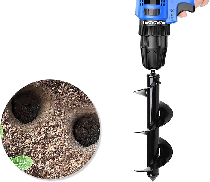 Bulb Planter Tool,Auger Drill Bit for Planting 3.15x8.66 Inch Suitable for 3/8”Hex Drive Drill