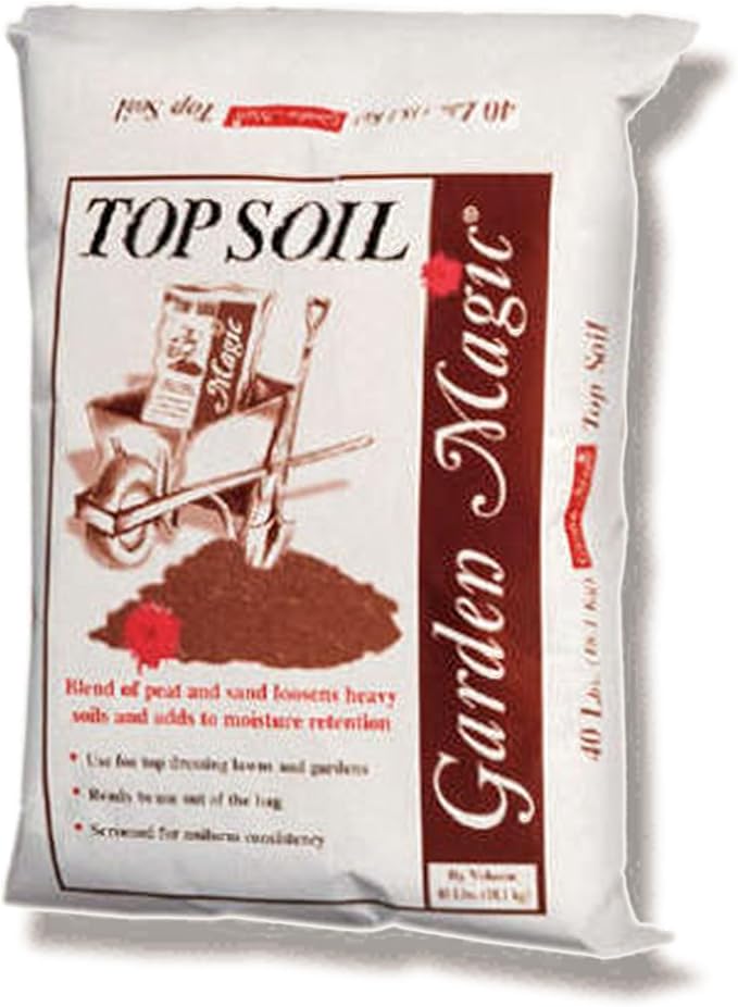 Michigan Peat 2 Pack Garden Magic Indoor and Outdoor Organic Planting Potting Topsoil Mix Blend with Moisture Retention, 40-Pound Bag