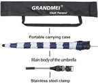 Chair Umbrella with Clamp,46 inches UPF 50+ Clip on Parasol for Patio,Beach Chairs,Strollers,Wheelchairs,Golf Carts