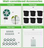 Foldable Cucumber Trellis - 3 Pack, 48" L x 34" W A-Frame Trellis, Climbing Plants Support Raised Bed Trellis, with Twist Ties & Plant Bags for Outdoor Yards Gardens