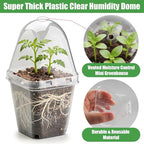 120 Pack Clear Humidity Domes, Transparent Seedling Domes Compatible with 2.7 Inch Square Nursery Pots for Seedlings