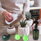 Reallnaive 6 Pcs Indoor Watering Can Set 1/2 Gallon Can 6.8 oz Spray Bottle 17 oz Squeeze Bottle Plant Watering Globes Soil Moisture Meter Small Spraying Set for Indoor Outdoor Plants(Mint Green)
