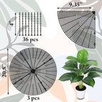 Z metnal Plant Pot Grid 20.8", 3 Pcs Cuttable Grid Flower Pot Cover, Plastic Grid Plant Pot Cover, Black, Flower Protector Cat Dog Digging Stopper Baby Kids Safety Plant Grid Pot Cover